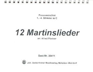 12 Martinslieder für Bläser, Spielpartitur Posaunenchor 