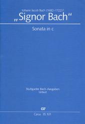 Bach, Johann Jakob: Signor Bach Sonate c-moll für Oboe (Flöte) und bc  