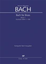Bach, Johann Sebastian: Bach for Brass Band 1 Kantaten BWV1-100 Trompeten- und Zinkenpartien, in Stimmenpartitur, z.T. mit Pauken 