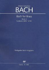 Bach, Johann Sebastian: Bach for Brass Band 2 Kantaten BWV101 ff. Trompeten- und Zinkenpartien, in Stimmenpartitur, z.T. mit Pauken 
