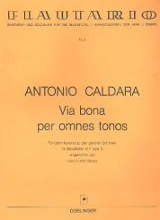 Caldara, Antonio: Via bona per omnes tonos 15 Kanons zu 3 gleichen Stimmen, für Blockflöte in F oder C 