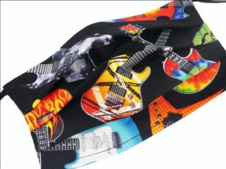 Gesichtsmaske mit Musik Design 24 - Gitarre 18,5 x 9,5 cm 