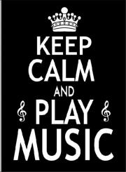 Greeting Card Keep calm and play Music with Envelope  
