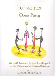 Grethen, Luc: Oboe Party für 3 Oboen und Englischhorn (Fagott), Partitur und Stimmen 