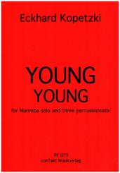 Kopetzki, Eckhard: Young young for marimba solo und 3 percussionists, score and parts 