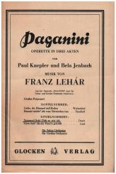 Lehár, Franz: Niemand liebt dich so wie ich aus der Operette Paganini: für Salonorchester 