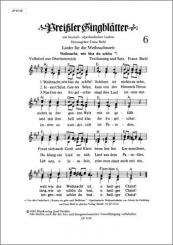 Preissler Singblätter 6 Lieder für die Adventszeit, 3-stimmig, gesetzt mit Akkordbezeichnung 