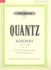 Quantz, Johann Joachim: Konzert G-Dur QV5,174 für Flöte, Streicher und Bc für Flöte und Klavier 