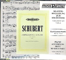 Schubert, Franz: Sonate a-Moll D821 für Violoncello und Klavier CD mit der Begleitung zur Solostimme 