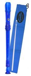 Voggys Kunststoff-Blockflöte (blau) Sopranblockflöte barocke Griffweise 